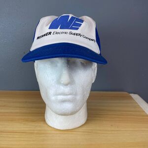 Vintage Werner Electric Supply Company Trucker Hat One Size Blue & White